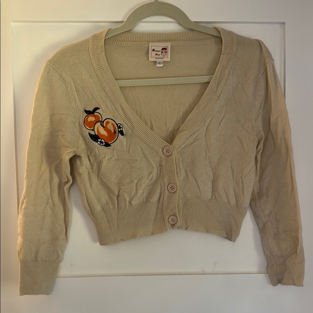 Mischief Made Cropped Embroidered Sweater